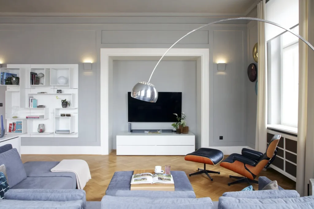 Obývací pokoj po kompletní rekonstrukci/ Design interiéru Praha Olina Puchalová