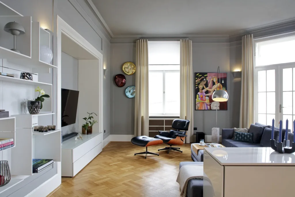 Obývací pokoj po kompletní rekonstrukci/ Design interiéru Praha Olina Puchalová